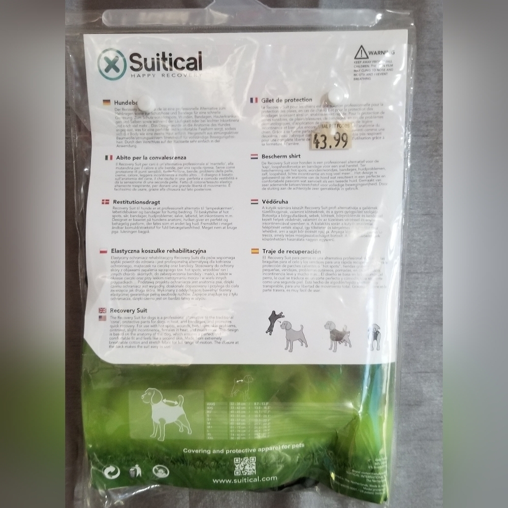 Suitical Recovery Suit For Dogs Size L - Picture 3 of 11